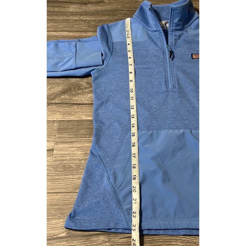 Vineyard Vines Women's Performance Kanga Pocket Shep Pullover Shirt Sky Blue XXS - Picture 10 of 12